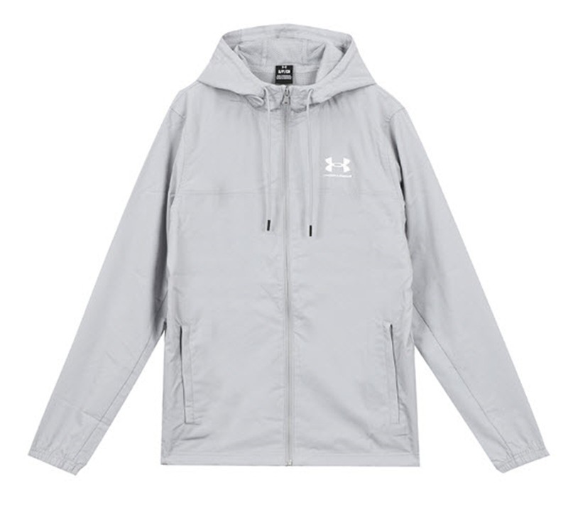 Under Armour Men RIVAL Woven Jackets Gray Running Windbreaker Shirt 1390149-011 gallery