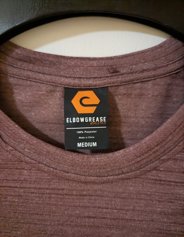 Elbowgrease Athletics Performance Maroon/Burgundy Heather T-Shirt Men's Medium gallery