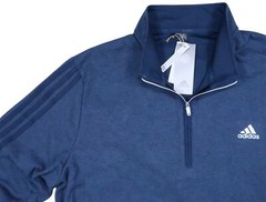 NWT ADIDAS 3 stripes 1/4 zip pullover xl mock golf sun long sleeve sweat shirt
