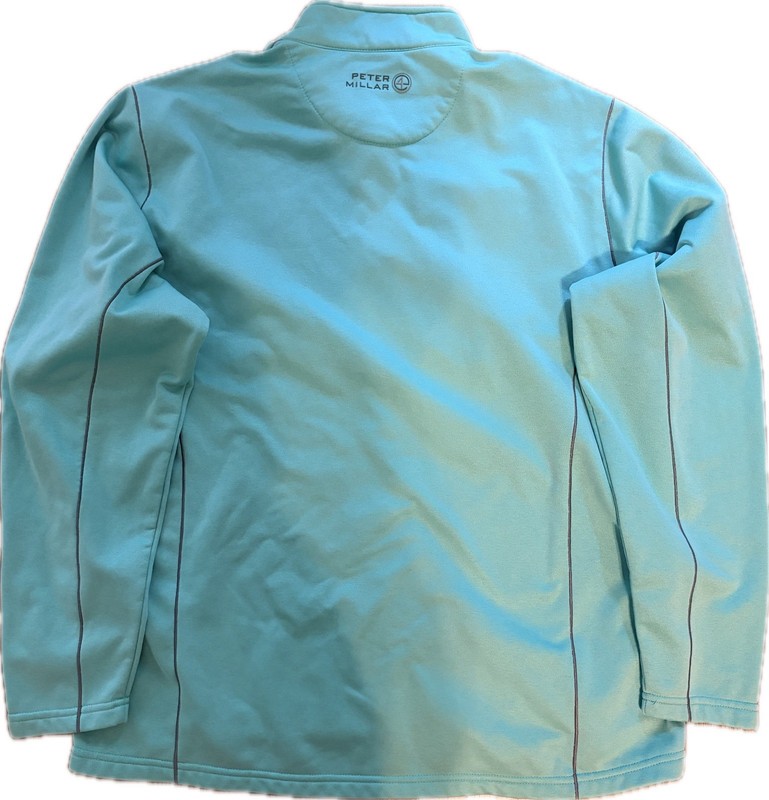 Peter Millar Crown Sport Warmth 1/4 Zip Pullover XL Aqua Performance Jacket gallery
