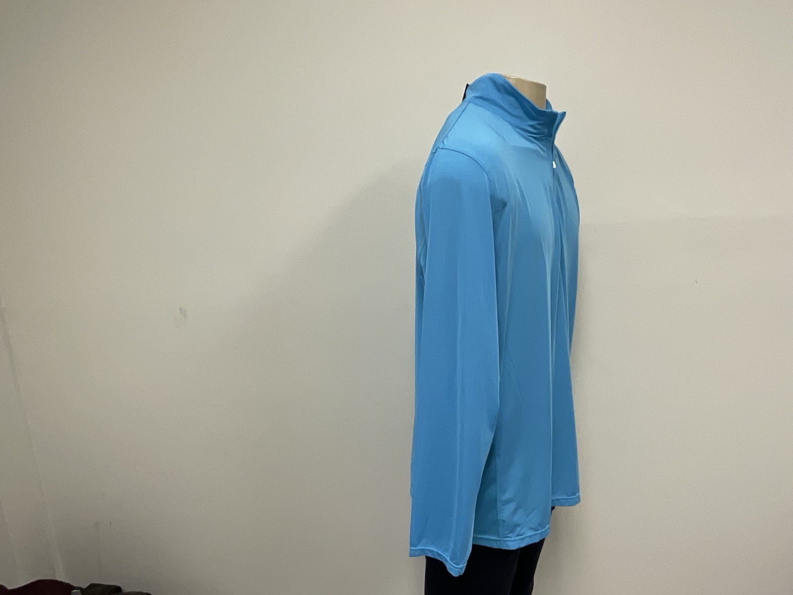 SanSoleil Men's UPF 50+ Sun Protection Quarter Zip Pullover Surf Blue Size L NWT gallery