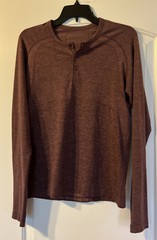LULULEMON Metal Vent Tech Top Quarter Button Long Sleeve Men’s SMALL Multi NWOT