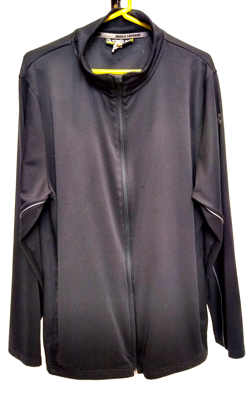 UNDER ARMOUR, FULL FRONT ZIP, SIDE POCKETS, BLACK, STAND UP COLLAR, SZ 2XL gallery