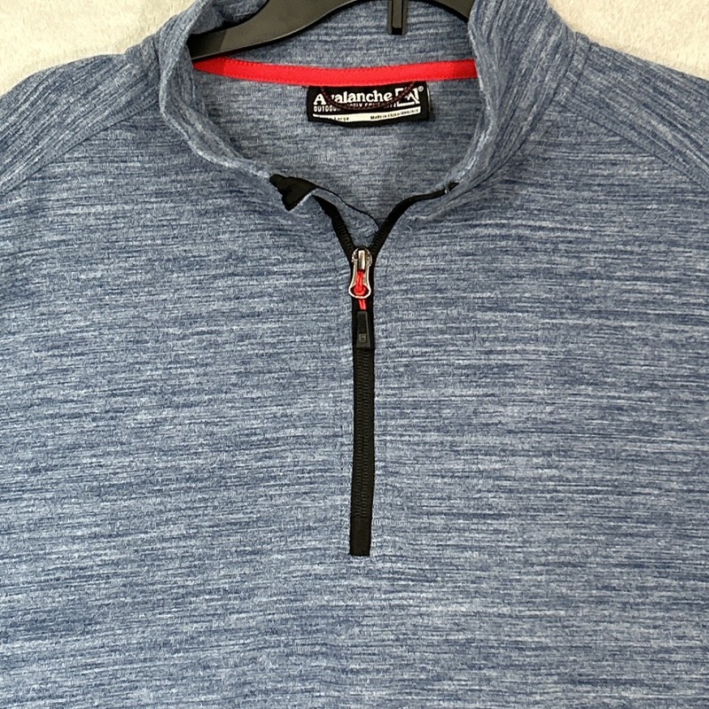 Avalanche Outdoor 1/4 Zip Pullover Mens Size Extra Large Blue Long Sleeve Hiking gallery