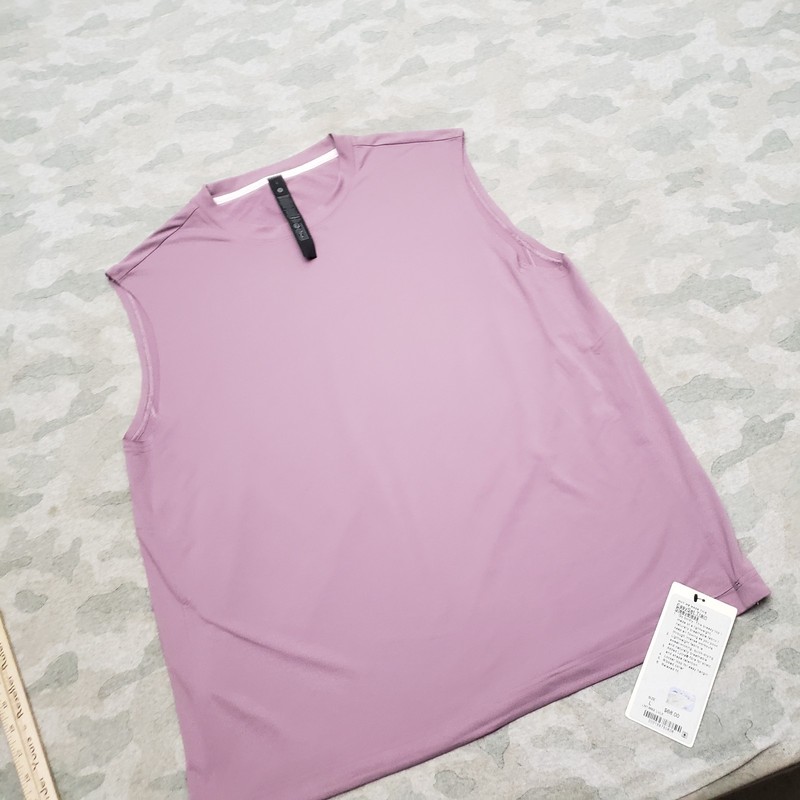 Lululemon Tank Shirt Mens Large Purple Sleeveless NWT Easy Set Train Gym Fitness gallery