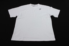 Gymshark Men’s Oversized Fit Crest Logo T-Shirt EH6 GS White Medium
