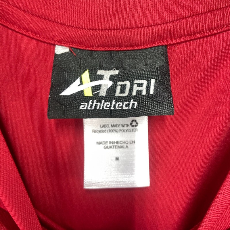 Athletech AT DRI Men's Red Short Sleeve Silky Polyester T-Shirt Size M gallery