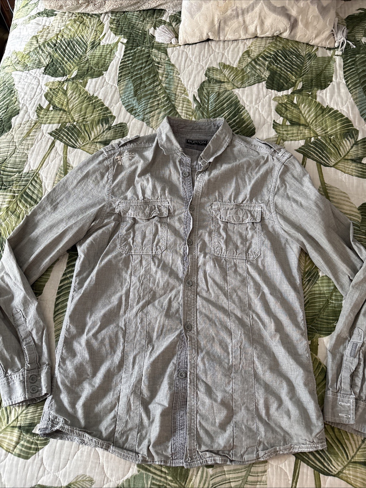 MENS Burton London SHIRT BUTTON UP LONG SLEEVE SLIM FIT 1904 gallery