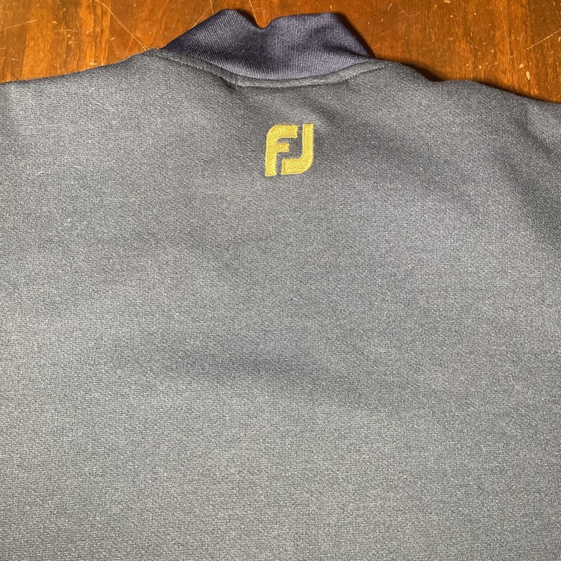 Vintage FootJoy Golf Shirt Men’s Large Mock Neck Long Sleeve Navy Blue gallery