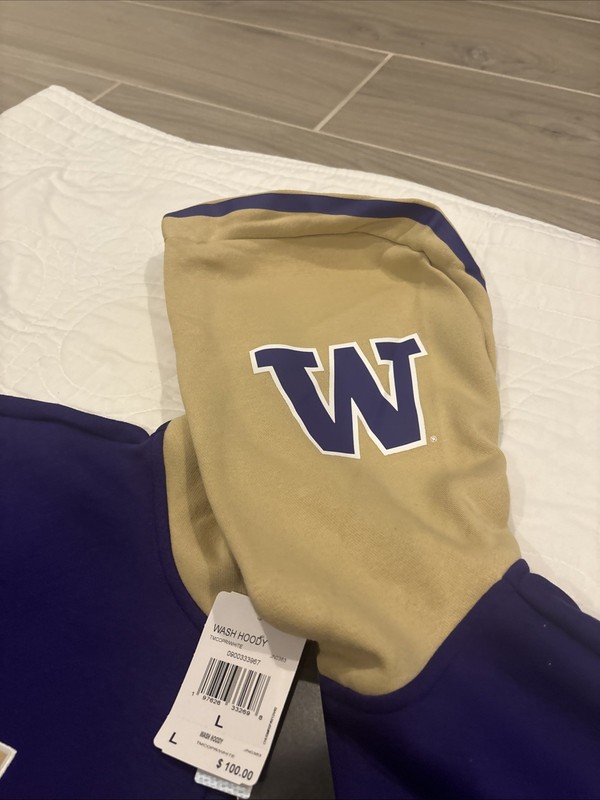 Adidas Washington Huskies Large Zip-up Pullover Purple Game Mode NWT $100 gallery