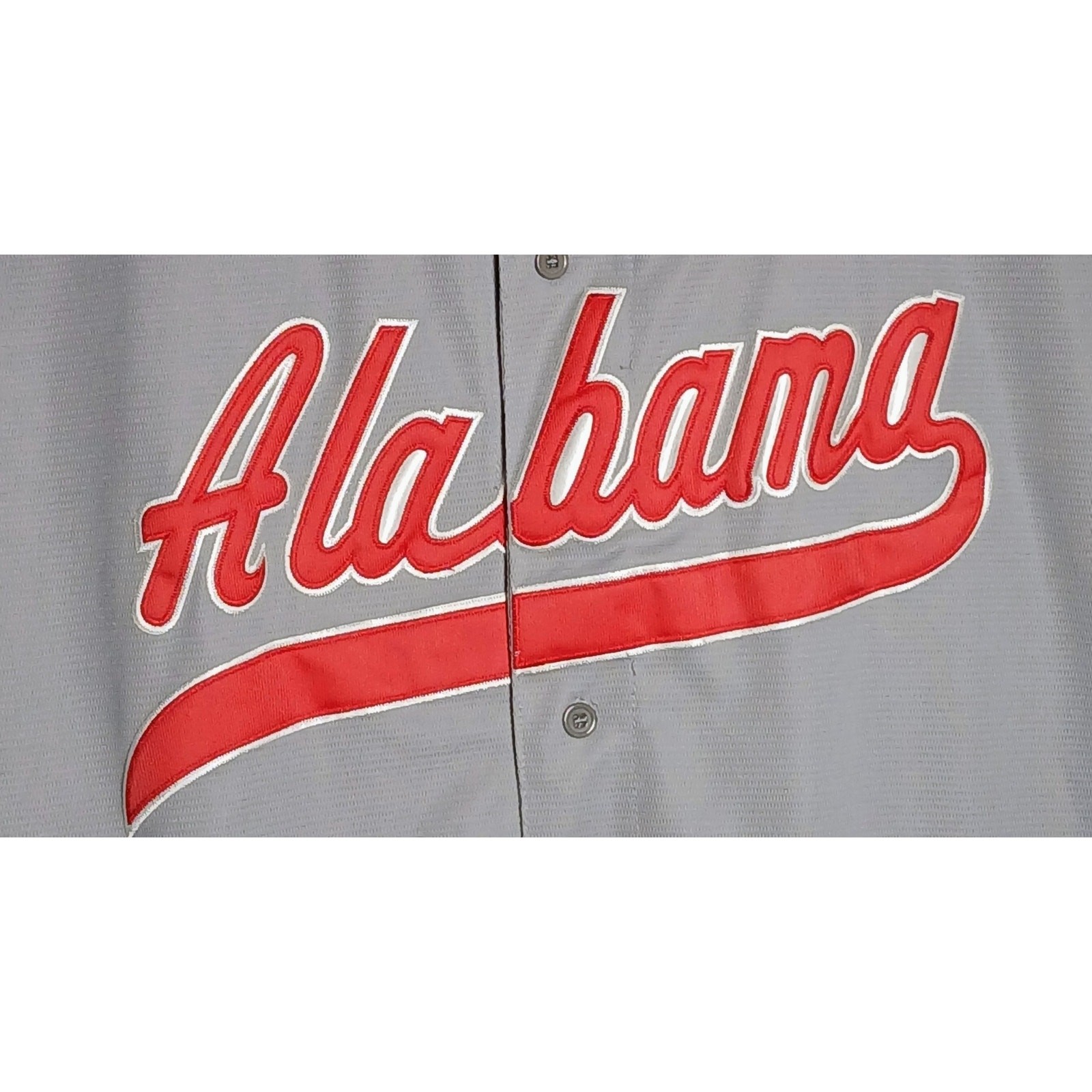 Nike Alabama Crimson Tide Baseball Jersey Mens 3XL 56 Gray College NCAA Team gallery