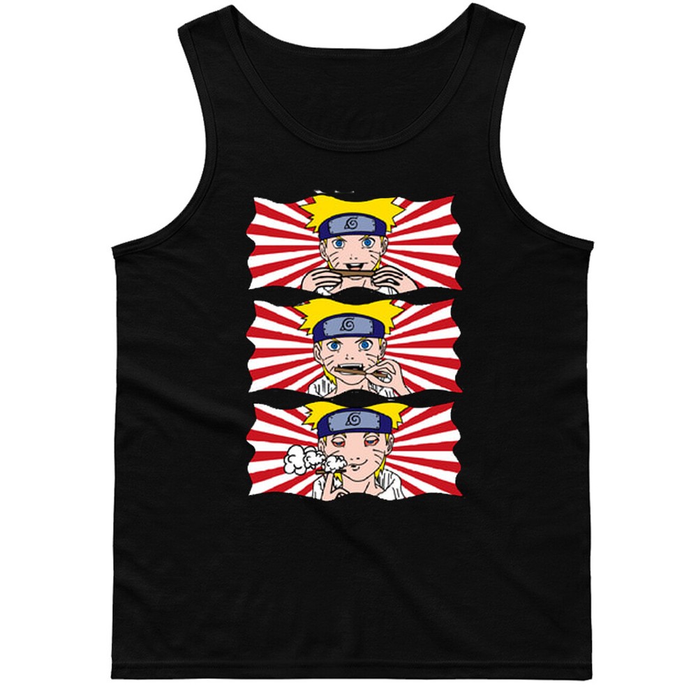 🔥 Crush it Lick it Smoke it Naruto Mens Unisex Tank top Funny Gym Weed 420 gift