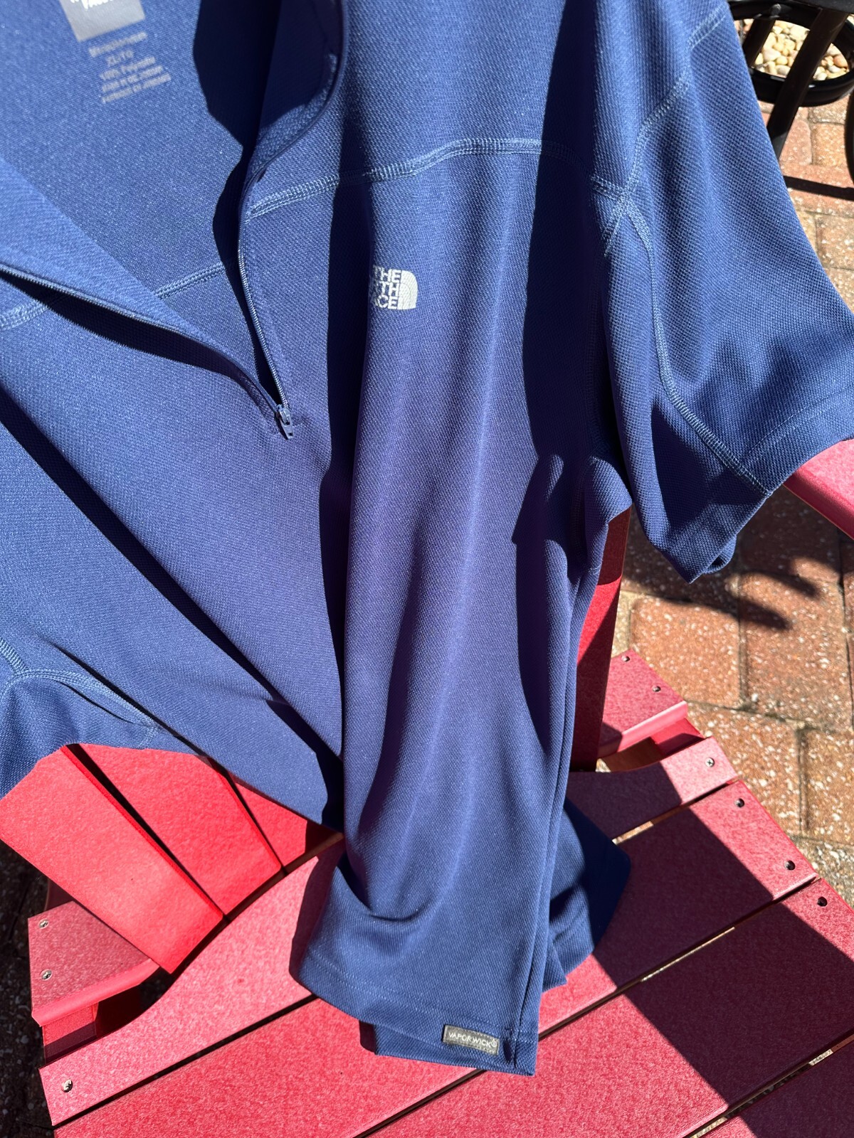 The North Face Vaporwick Short Sleeve Shirt Men's X-Large Prussian Blue gallery
