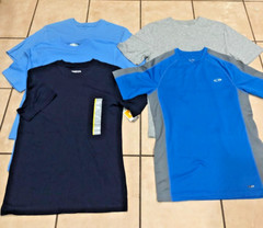 5 C9 Champion Blue/Black/Gray Duo Dry Training S Crew Neck T Shirts