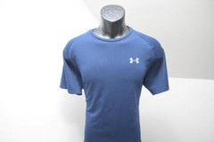 Under Armour Gym Shirt The Tech Tee HeatGear Dark Blue Athletic Mens Size Large
