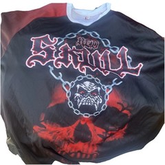 Red Skull Romo 10 Motocross Jersey Mens Large Black Red BMX MTB Dirt Bike Racing