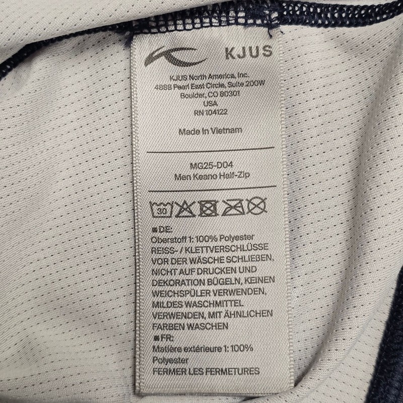 KJUS Keano Pullover Mens L Half-Zip Long Sleeve UPF50+ Blue Performance Top gallery