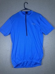 bpbtti Cycling Shirt Mens XL Blue Half Zip Short Sleeve Bike Jersey Pockets