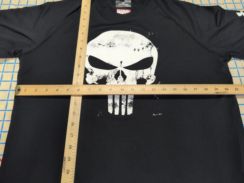 Under Armour HeatGear Punisher Graphic Tee Men's M Black Loose Crew Neck~15 gallery