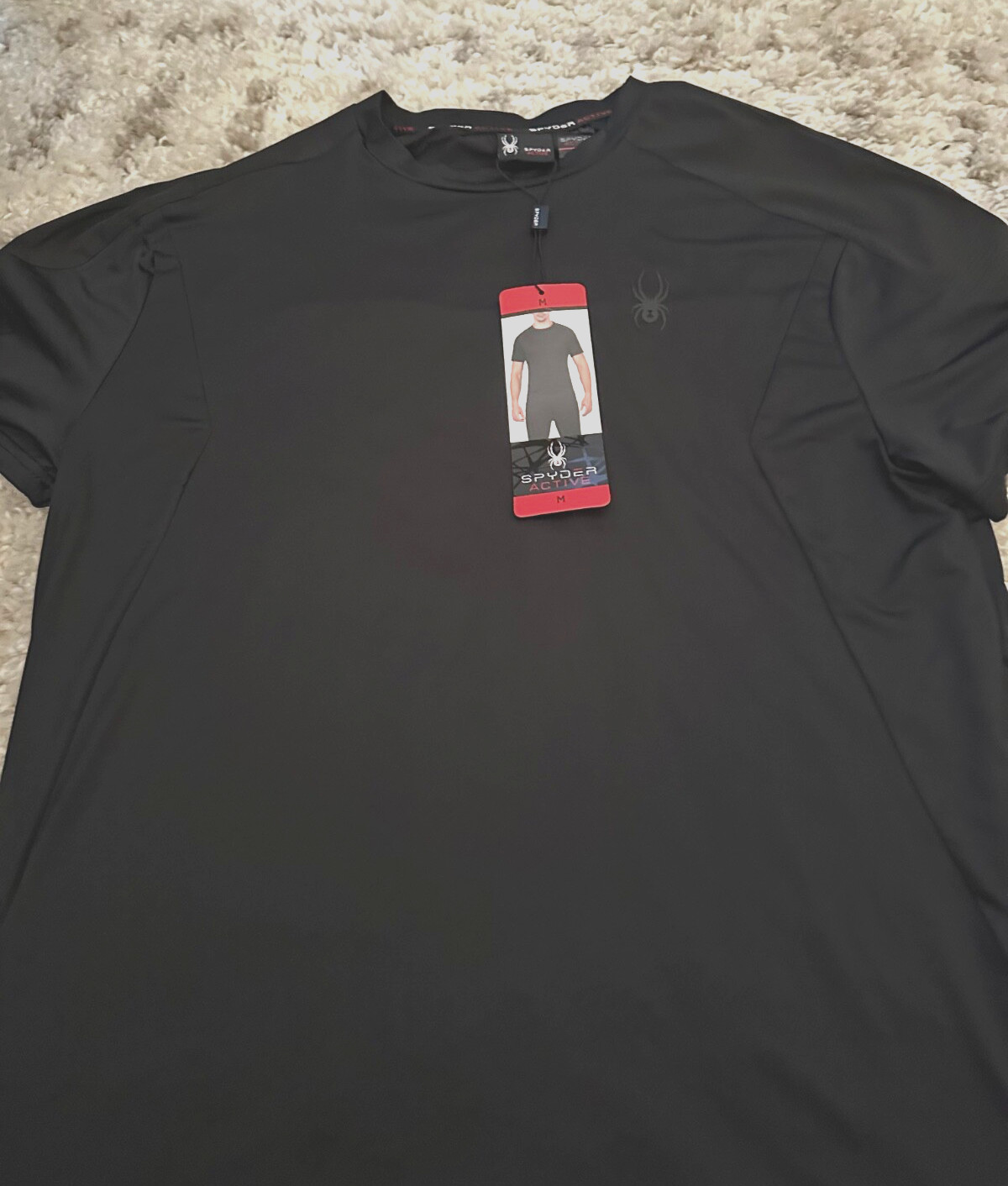 SPYDER ACTIVE MENS SHORT SLEEVE 4-WAY STRETCH ATHLETIC SHIRT MEDIUM COLOR VARY gallery