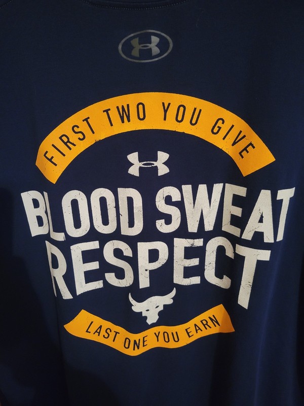 Under Armour Project Rock Men's T-Shirt Navy Blue Size XL gallery