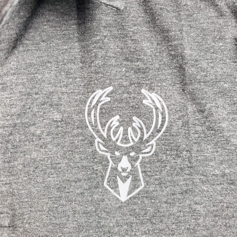 Lululemon Polo Shirt Mens M Gray Milwaukee Bucks Basketball NBA Athleisure Gym gallery