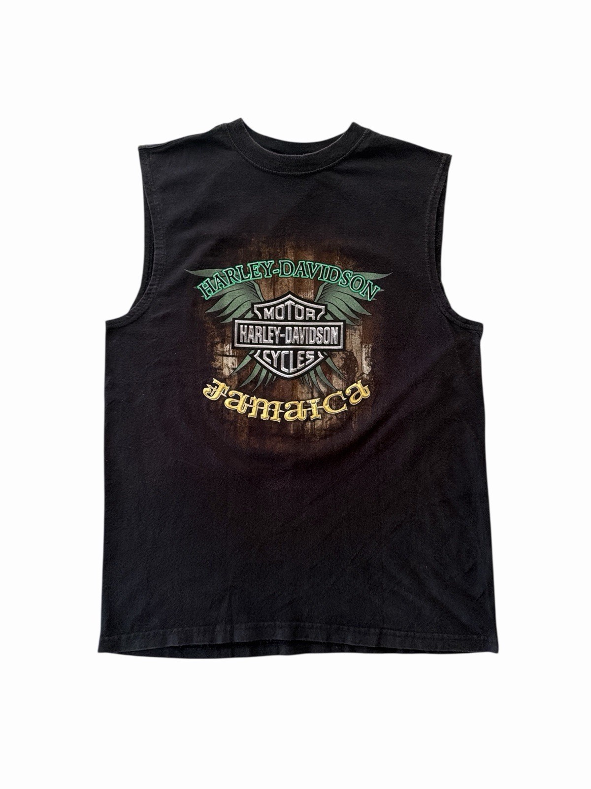 Harley Davidson Motorcycles Jamaica Biker Skull Large Sleeveless Tank Top! gallery