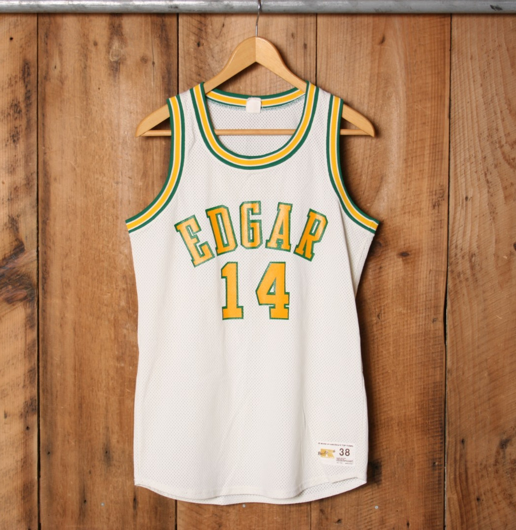Vintage RUSSELL ATHLETIC Edgar (Wisconsin) High School Basketball Jersey Sz. 38 gallery