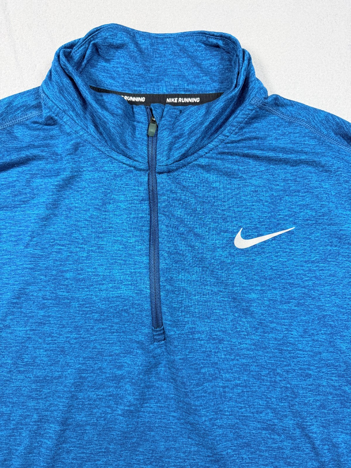 Nike Men's Dri-FIT Element Half-Zip Running Shirt in Blue Size Large gallery