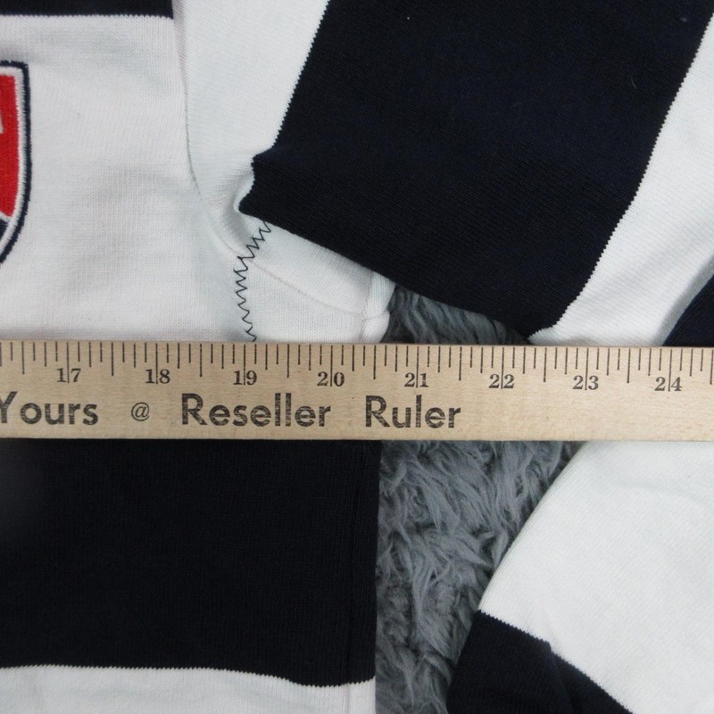 Barbarian Rugby Shirt Mens Small White Navy Striped Long Sleeve Jersey NWT gallery