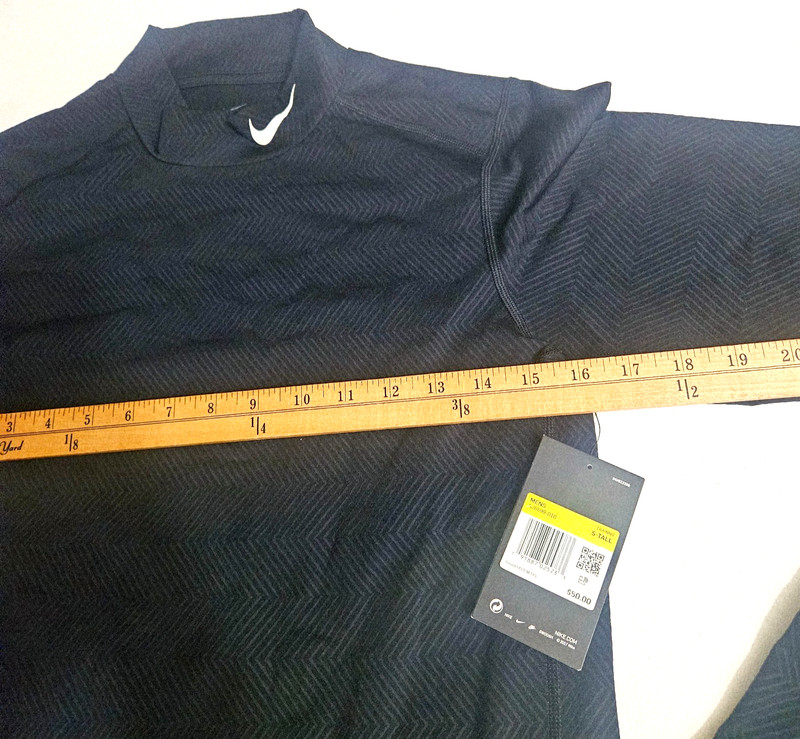 Nike Mens Mock Neck Long Sleeve Thermal Compression Shirt Small Tall AJ6699-010 gallery