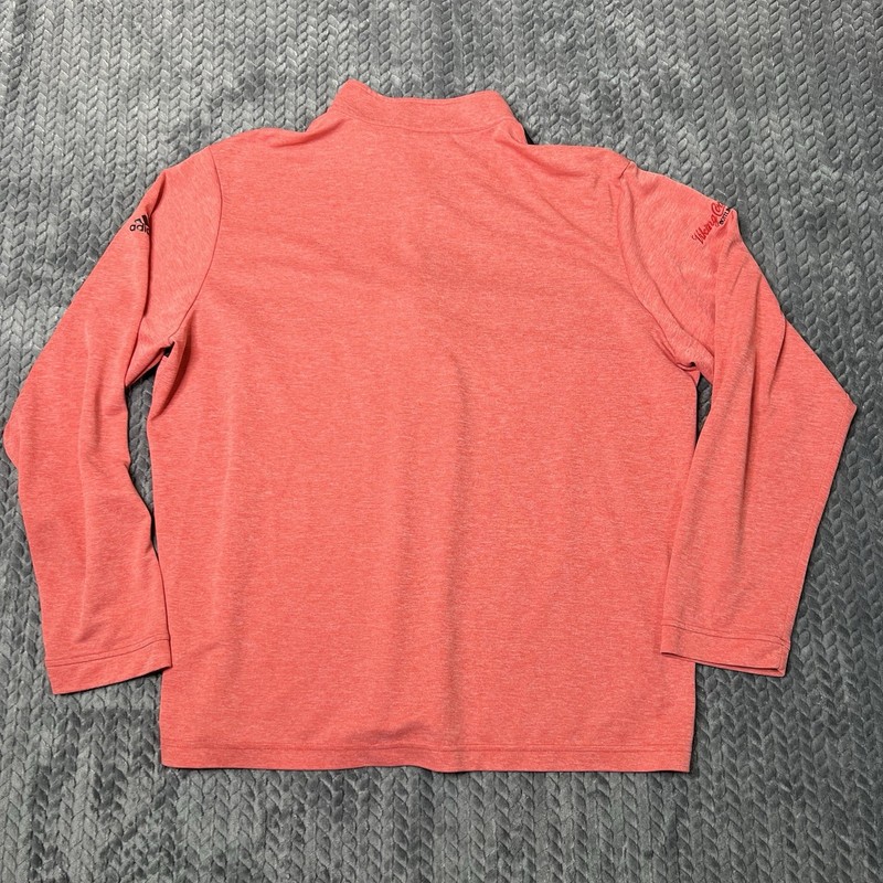 Body Armour Adidas 1/4 Zip Pullover Men’s Size XL Salmon Red Black Long Sleeve gallery