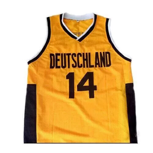 Throwback Dirk #14 Germany Deutschland Basketball Jersey Embroidered Hip Hop gallery