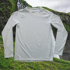 George t-shirt Men Labeled S C34-36)/ active wear/longsleeves/ stretch/white