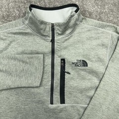 THE NORTH FACE Men’s Large Canyonlands 1/2 Zip Fleece Jacket Gray Chest Pocket