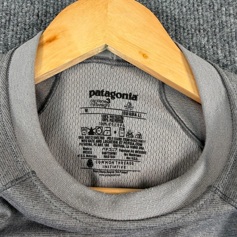 Patagonia Capilene 3 Midweight Long Sleeve Gray Baselayer Shirt Mens Medium gallery
