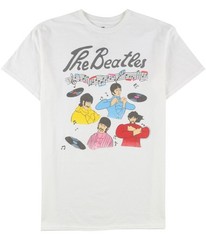 Junk Food Mens The Beatles Graphic T-Shirt, white, XL