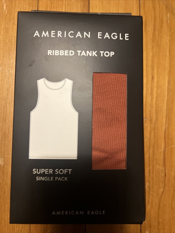 American Eagle Outfitters-Size X-LARGE -Men’s SOFT Tank Top-Ribbed-RUST NIB gallery
