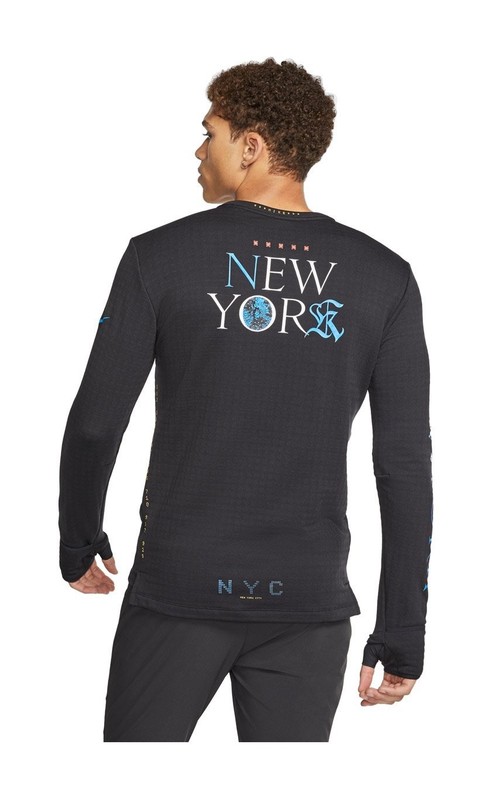 Nike Therma Sphere Running Shirt Men’s Element 3.0 NYC Top Sz Large CQ7820-010 gallery