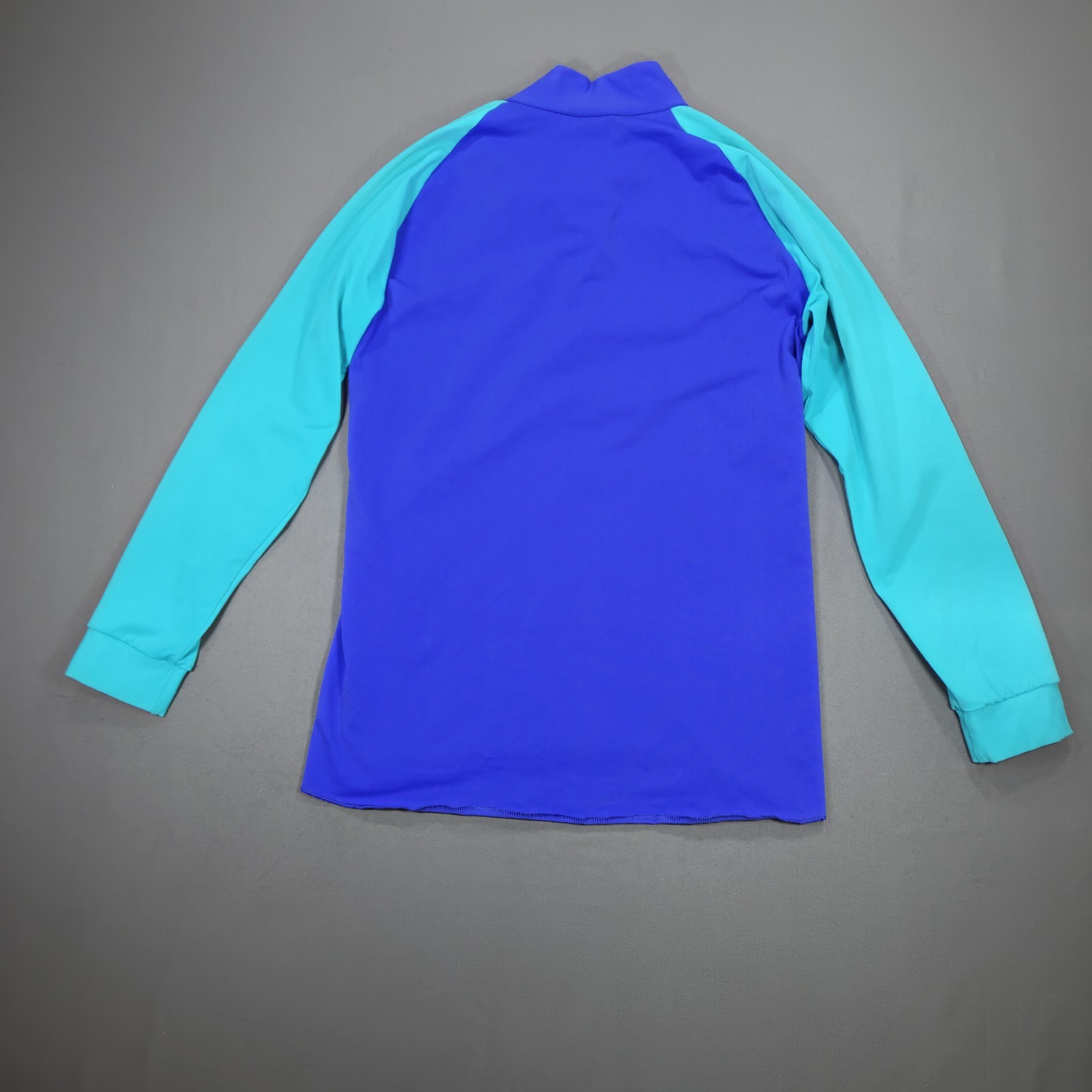 Sunbuster Performance Sports Vintage Mens Cycling Pullover Neon Blue & Green gallery