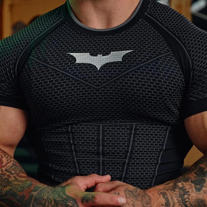 YoungLA 4259 Batman Compression Tee - BLACK - Size: Medium [NEW] gallery