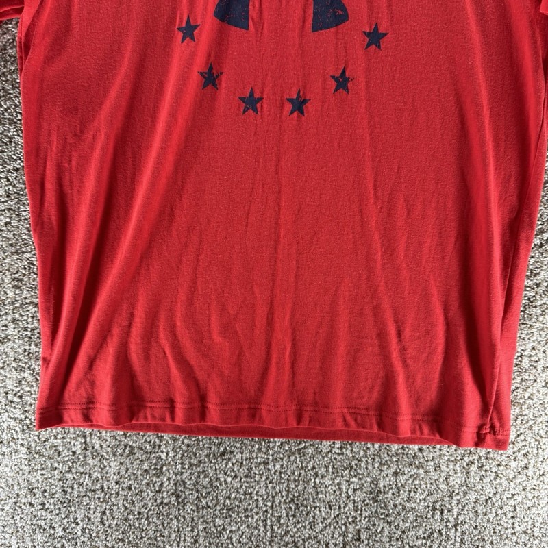 Under armour Freedom Shirt Mens Large Red Short Sleeves New With Tags Loose Heat gallery
