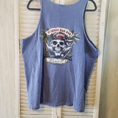 West Trend Original Bad Boy Honolulu Tank Shirt Skull Pirate | Size XL