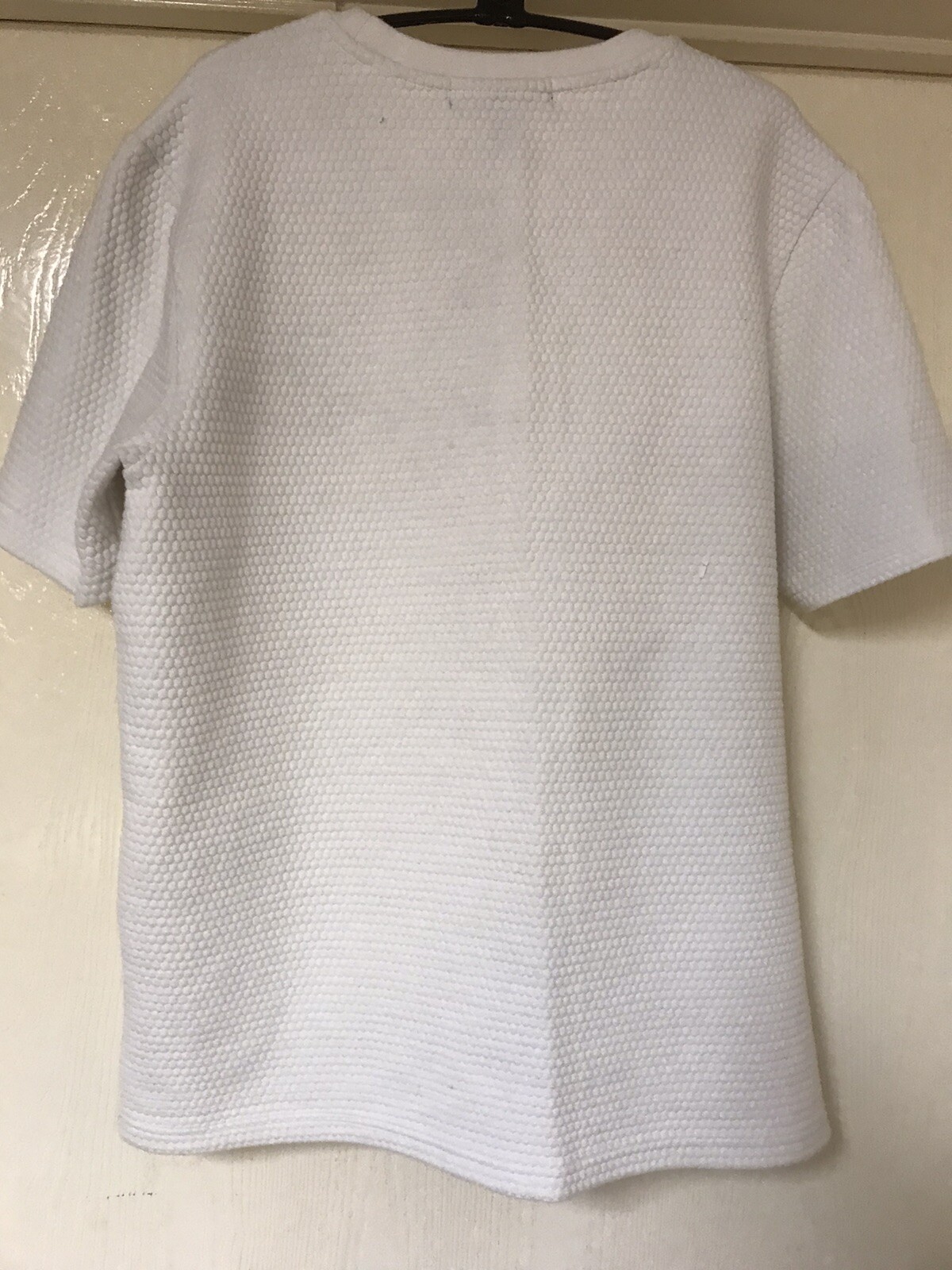 Forever 21 Men's White Size:Medium Short Sleeve Quilted Shirt gallery