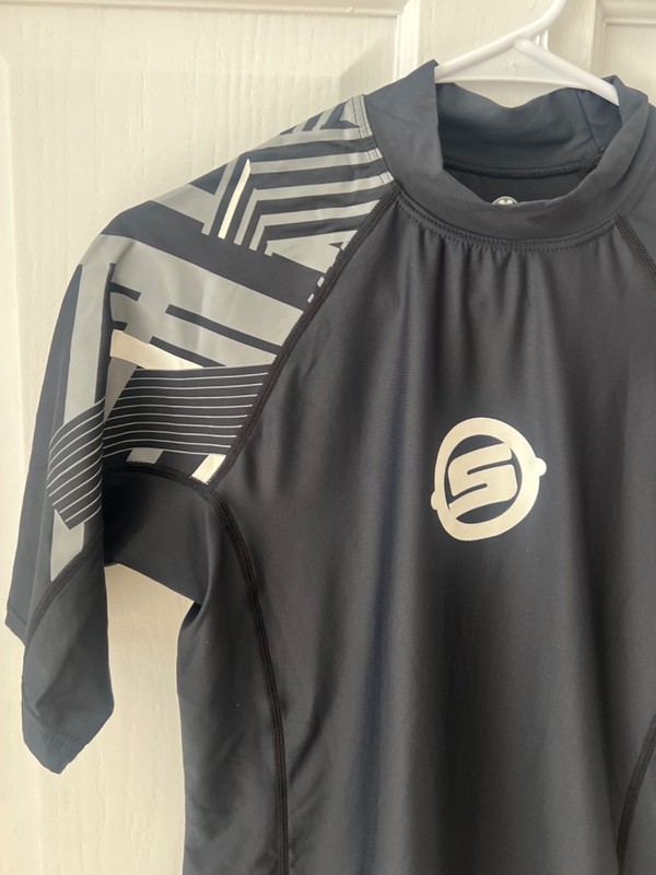 NWT! BRP MEDIUM SEA-DOO Men's Vibe SS Rashguard BLACK gallery