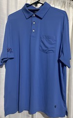 Cremieux Performance Polo Shirt~Mens Size XL~Stretchy Fabric Blue~NWOT