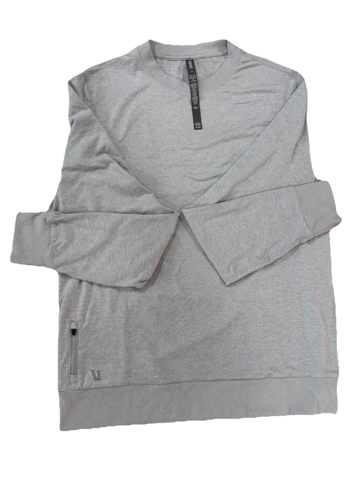 Vuori Men Ponto Performance Crew Long Gray Sleeve Med Shirt Athletic Dreamknit gallery