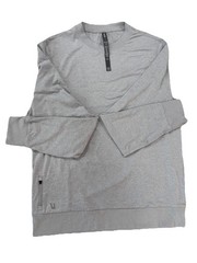 Vuori Men Ponto Performance Crew Long Gray Sleeve Med Shirt Athletic Dreamknit