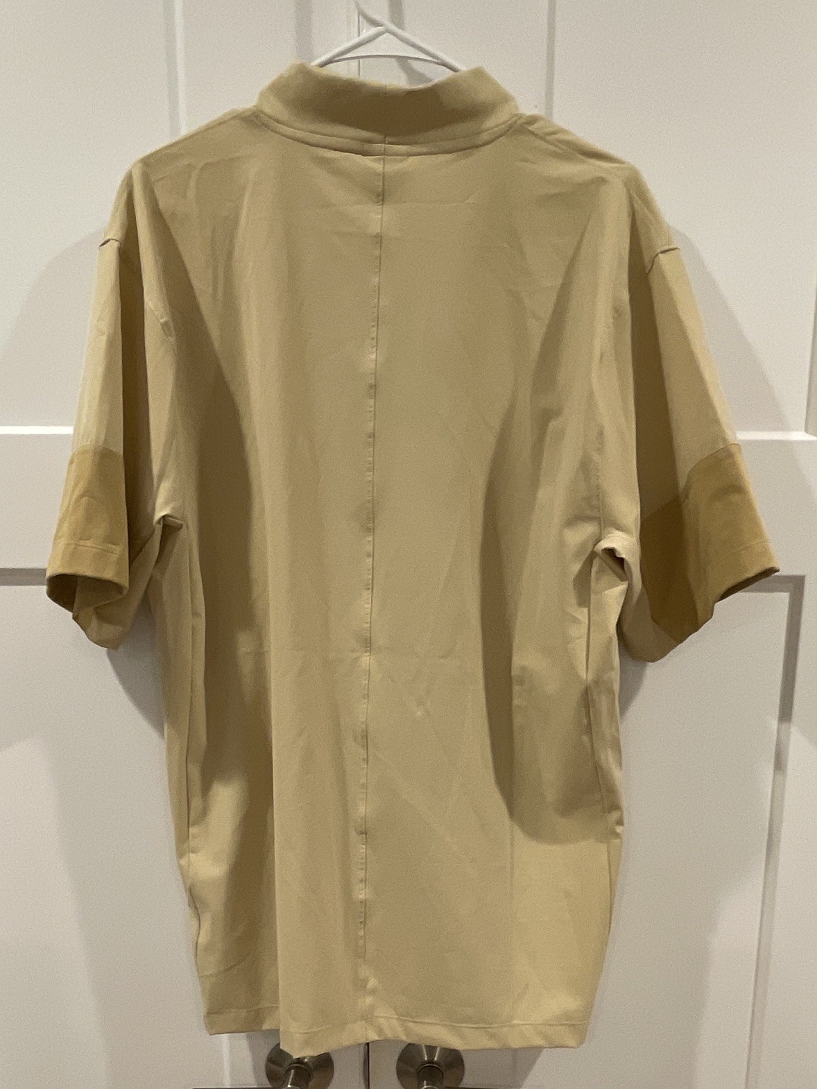 Nike UNC Charlotte Move to Zero Men’s Tan 1/4 Zip Mock Neck Short Sleeve Polo M gallery