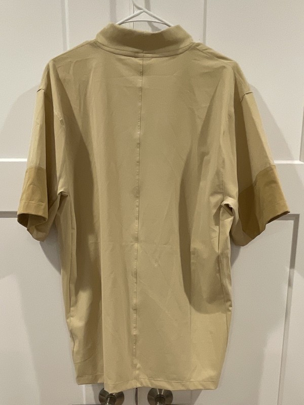 Nike UNC Charlotte Move to Zero Men’s Tan 1/4 Zip Mock Neck Short Sleeve Polo M gallery